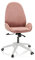 hjh OFFICE 729429 Schreibtischstuhl AVEA Samt höhenverstellbarer Drehstuhl mit hoher ergonomischer Rückenlehne, Rosa