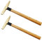 WEDO 2PCS Brass Welding Hammer Set,150g+300g,Wooden Handle,Scaling Hammer,Chipping Hammer,Die-Forged,Corrosion Resistant