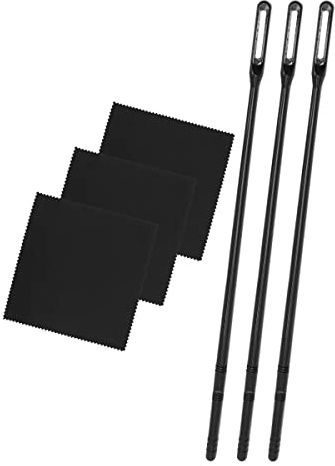 Tiardey Kit de Limpieza de Flautas Limpiador de Flautas 3 Varillas de Limpieza de Flautas con 3 paños de Limpieza de Flautas para Limpieza y Pulido de Flautas