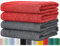 BaSaTex - Handtuch Set für Haushalt & Gäste 4er Pack - Frottee-Handtücher mit Aufhängeschlaufe aus weicher Baumwolle in 50x100cm - Waschtücher Bad Öko-Tex Standard 100 Zertifiziert - Anthrazit Rubin