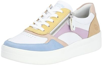 Remonte Damen D0J01 Sneaker, Aqua/Weiss/Rose/Sun/Mauve/Tan/Weiss / 83, 43 EU