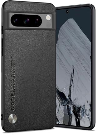 Puxssul for Google Pixel 8 Pro case 5G, Soft TPU Artificial Leather case,Extremely Light Ultra-Light Camera Protection Leather Cover Case for Google Pixel 8 Pro 5G (Black)