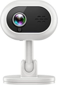 Mokeum indoor plug-in intelligent security camera, WiFi intelligent camera, baby monitor, 1080p high-definition day and night video, motion detection, bidirectional audio, easy to set up