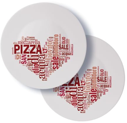 CRISTALICA Pizzateller 33cm Rot 2 Stück