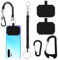 Amabro Phone Tether Lanyard, Anti-drop Phone Strap with 2 Patch and 2 Carabiner Universal Anti Theft Elastic Phone Wrist Strap Phone Tether Tab Lanyard Compatible with Smartphone