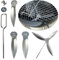 luolety Kit de Nettoyage One Touch de 47 cm, 2 grilles pour Weber Barbecue 90992 3618 7443 307443 307408 90719 Charcoal Kettle 7444 Kit de Nettoyage One Touch
