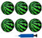 Golgner 6 Stück Wasserball Aufblasbar, 22cm Aufblasbare Wasserbälle, Inflatable Beach Ball, Wassermelonen Aufblasbarer Ball mit Ballonpumpe, für Kinder Erwachsene Wasserspiele Pool Beach Party
