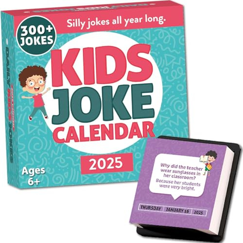 2025 Daily Kids Joke Calendar | Fun Lunchbox Notes For Kids, Tear Off Pages with Daily Puns & Jokes for Children, Lined Backside for Personal Notes, Great Way To Add a Touch of Humor To Your Child's