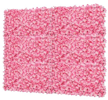 Panneaux muraux à Fleurs artificielles, Lot de 20 Pièces Panneaux de Fleurs Mural Fleurs Toile de Fond Florale haie décor en Soie pour fête de Mariage Fond Rose 60 x 40cm