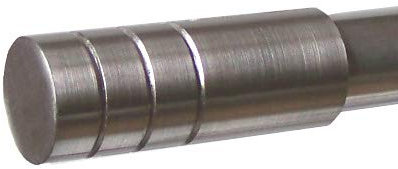 BASIT Endkappe für Gardinenstangen Ø 16mm I Endstück in Edelstahl Optik I 1 Stück Kappe I Zylinder E28