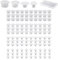 Lot de 120 capuchons de perçage - 1 boîte de rangement - Capuchons à vis en plastique - Capuchons autocollants pour meubles