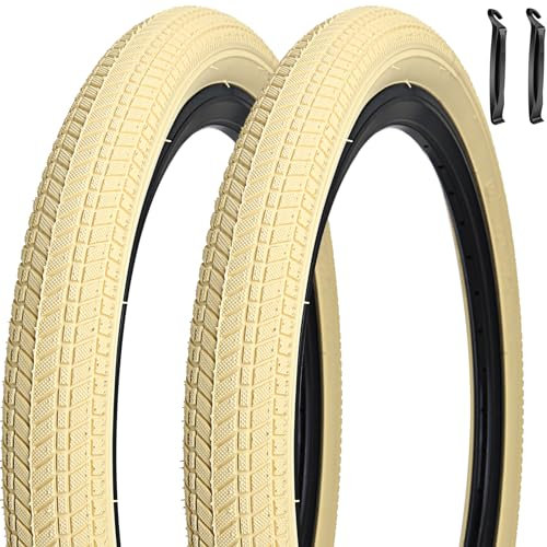 Fahrradreifen 45,7 cm (18 x 2,125 Zoll) und 45,7 cm (18 Zoll) Faltrad Ersatzreifen (2 Reifen/Creme)