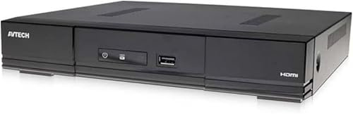 AVTECH 635013 Videorekorder 9CH H.265 NVR, DGH1108BX Schwarz