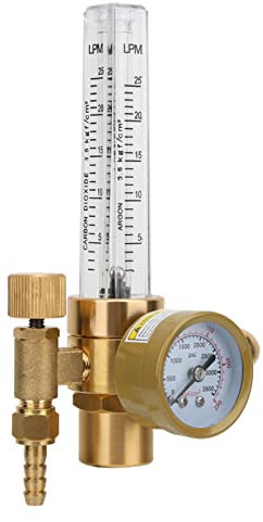 Argon Pressure Reducer Regulator, CO2 Mig Tig Pressure Meter Regulator for Welding Gas Bottle Regulator CO2 Regulator Gas Welder Gauge Welding Accessory