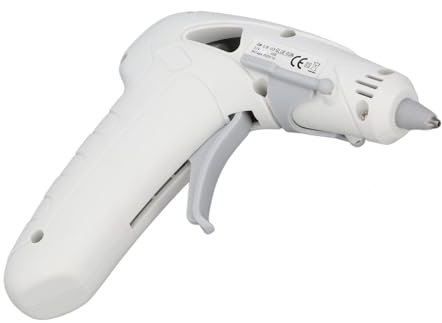 Hot Glue Gun with 30 Glue Sticks, USB Rechargeable Hot Glue Gun Kit, Cordless Glue Gun with Built in Stand, Hot Melt Glue Gun with Tool Bag & Silicone Mat (White)