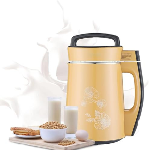Intelligenter Suppenbereiter, vollautomatische Sojamilchmaschine mit 7 Modi, Mandel-Nuss-Milchshake-Maschine, 304-Edelstahleinsatz, LED-Panel, leiser Betrieb