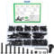 232 Pcs M6 Bolts and Nuts Set, M6 Nuts and Bolts Set, Black Hex Socket Button Head Cap Screws Bolts and Nuts Set with Washers Set, Assorted Pan Head Screws Hex Socket Head Cap Bolts Nuts Set(M6)