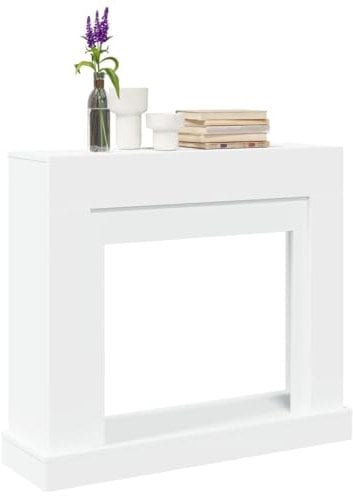 XGWKCNV Furniture Select Cadre de cheminée en bois Blanc 100 x 30 x 87,5 cm