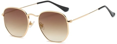 qinqilanqi-S Mode Polygonale Sonnenbrille für Damen und Herren UV Schutz