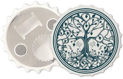 Tree of Life Magnetic Bottle Cap Opener Fridge Magnet Gift Circle