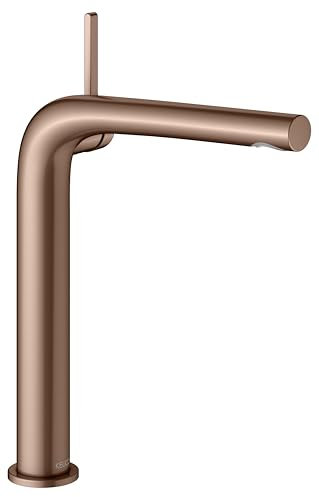 KEUCO EDITION 400 Einhebel-Waschtischmischer 240, ohne Ablaufgarnitur, Ausladung 183mm, Höhe 241mm, 51502290102, Farbe: Rotgold gebürstet