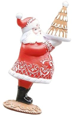 Harz Lebkuchenmann Dekofigur Vintage Weihnachtsmann Dekofigur Weihnachtsfigur Tischdekoration für Festivals