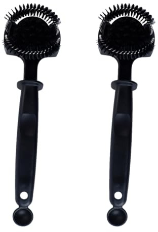 Hoite Coffee Machine Cleaning Brush – Round Long Handle Brush for Espresso Machines, Detachable 51mm Group Head Cleaning Tool, Ideal for Brewing Head Maintenance