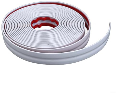 3D glänzender PVC-Eckenschutz, 5 m lang, 2 cm breit, für Wandkantendekoration (weiß)