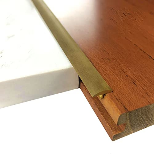QUSYZD Profilés de seuil en Laiton Pur pour Joints de carrelage et de Plancher, Baguettes de jonction pour planchers stratifiés, 9 mm,9mm
