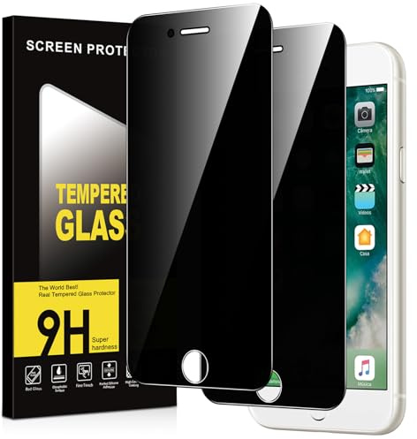 Micnkifo Schutzfolie für iPhone 8/7/SE2022/SE2020 für Panzerglas Sichtschutz,9H Härte Privacy Displayschutz Schutzglas,Privatsphäre Anti-Spy Bläschenfrei Kratzfest Blickschutz Folie,2 Stück