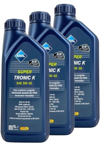 Aral SuperTronic K 5W-30 3x1 Liter - Motoröl - 3 Liter