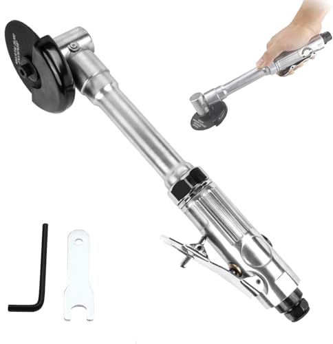 Cutting Machine with Long Handle, Air Angle Grinder Cutter, 18000RPM, 360° Rear Exhaust Rotation, for Cutting Various Materials