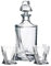 SOLAVIA Crystal Glass Whisky Bourbon Set 800ml Decanter and 2 Tumblers 340ml Glasses Quadro Collection Luxury Gift