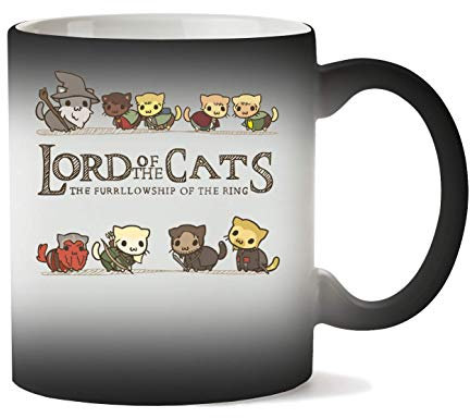 BakoIsland Lord Of The Cats The Furrlowship Of The Ring Mug Heat Color Changing
