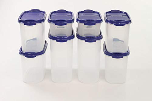 TUPPERWARE Ovale 4 da 1,7 L (2) + 1,1 L (4) + 500 ml (2) blu con versare