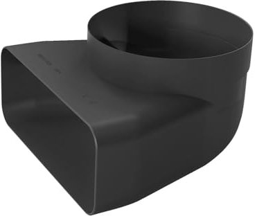 NEFF Z861SI1 - Accessoire d'installation pour hotte aspirante - Connecteur rond plat avec coude intégré à 90 degrés pour appareils à sortie d'air ronde verticale - Noir