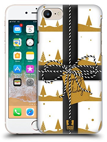 Head Case Designs Weiss Und Gold Harte Rueckseiten Handyhülle Hülle Huelle kompatibel mit Apple iPhone 7/8 / SE 2020 & 2022
