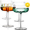 Crystal Coupe Glas,mundgeblasene Cocktail-Martini-Gläser Set mit 4 Stück, elegante, einzigartige Champagnergläser mit Stiel, perfekt zum Trinken von Cocktails, Pisco Sour, 227 ml, transparent
