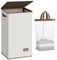 SOLEDI Laundry Basket with Lid Large Laundry Hamper,Washing Baskets for Laundry with Inner Bag and Handles,Foldable Laundry Baskets for Bedrooms,Dirty Clothes Laundry Bin (Off-White-100L)
