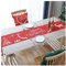 EHOMERY Tischdecke Jacquard, Tischband Jute rot Elch Weihnachtsbaum Tischläufer Polyester 30x240CM