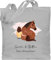 Baumwolltasche - Pferd - Pferdemädchen Namen - Pferde Mädchen Geschenk - Unisize - Hellgrau - horse taschen pferden pferdemotiv jutebeutel pferdetasche pferdeliebhaber zum selber gestalten tasche