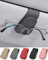 JEJA Soporte para Gafas de Sol para Coche, Cuero Soporte para Gafas de Sol, Coche, Ticket Tarjetas, Clip Gafas, Soporte para Parasoles de Coche, Gris