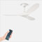 SHAIRMB Ceiling Fan with Remote Control, Wooden Ceiling Fan, 3 Blade Fan, without Light, Summer Winter Operation, Powerful and Quiet, for Bedroom, Living Room, Farmhouse, Porch,white,60in