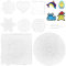 8 Stücke Buegelperlenplatten, 5mm Bügelperlen Steckplatte, Transparente Stiftplatte, Bügelperlen Stiftplatten Set, Vorlagen Bügelperlenplattenset kreativer Bastel, DIY Perlen Handwerk Zubehör