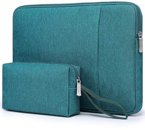 HYZUO 14-15 Inch Laptop Sleeve Bag Set for MacBook Air 15 M4/M3/M2, MacBook Pro 15, XPS 14/15 Plus, 15 Surface Laptop, NoteBook Case for 14 HP Lenovo ThinkPad Asus Acer HUAWEI, Dark Green