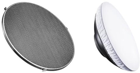 Walimex Pro Wabe für Beauty Dish (50 cm) & Beauty Dish Diffusor, 50 cm (für noch weicheres Licht), Weiß