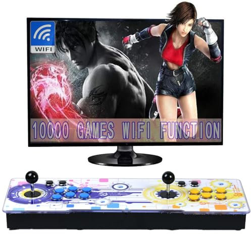 MAXEPO Pandora Box 3D 10000 Juegos Arcade Game Console, Función WiFi Agregar Más Juegos, Recreativa Arcade Máquina Juegos Retro,