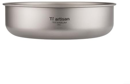 DAZZLEEX Ta3709 Titanium Bowl,Titanium Plate for Camping and Hiking 0.5mm(750ml)