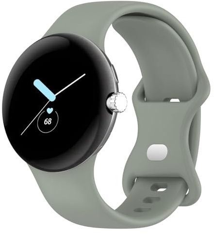 SUGARJAR Reloj de pulsera de silicona compatible con Google Pixel Watch 2/Google Pixel Watch,Correa deportiva suave para Google Pixel Watch 2/Google Pixel Watch para mujeres y hombres, Small 5.5-8.1