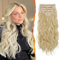 BARSDAR Clip in Haarverlängerung, 6PCs Lang Wellig Blond Haarextension Clip in 50CM Voller Kopf Dickes Synthetisches Extensions Haarteil Für Damen (Helles Aschblond)